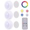 3x LED Closet Lights RGB Multicolor Wireless Puck Under Cabinet + Remote